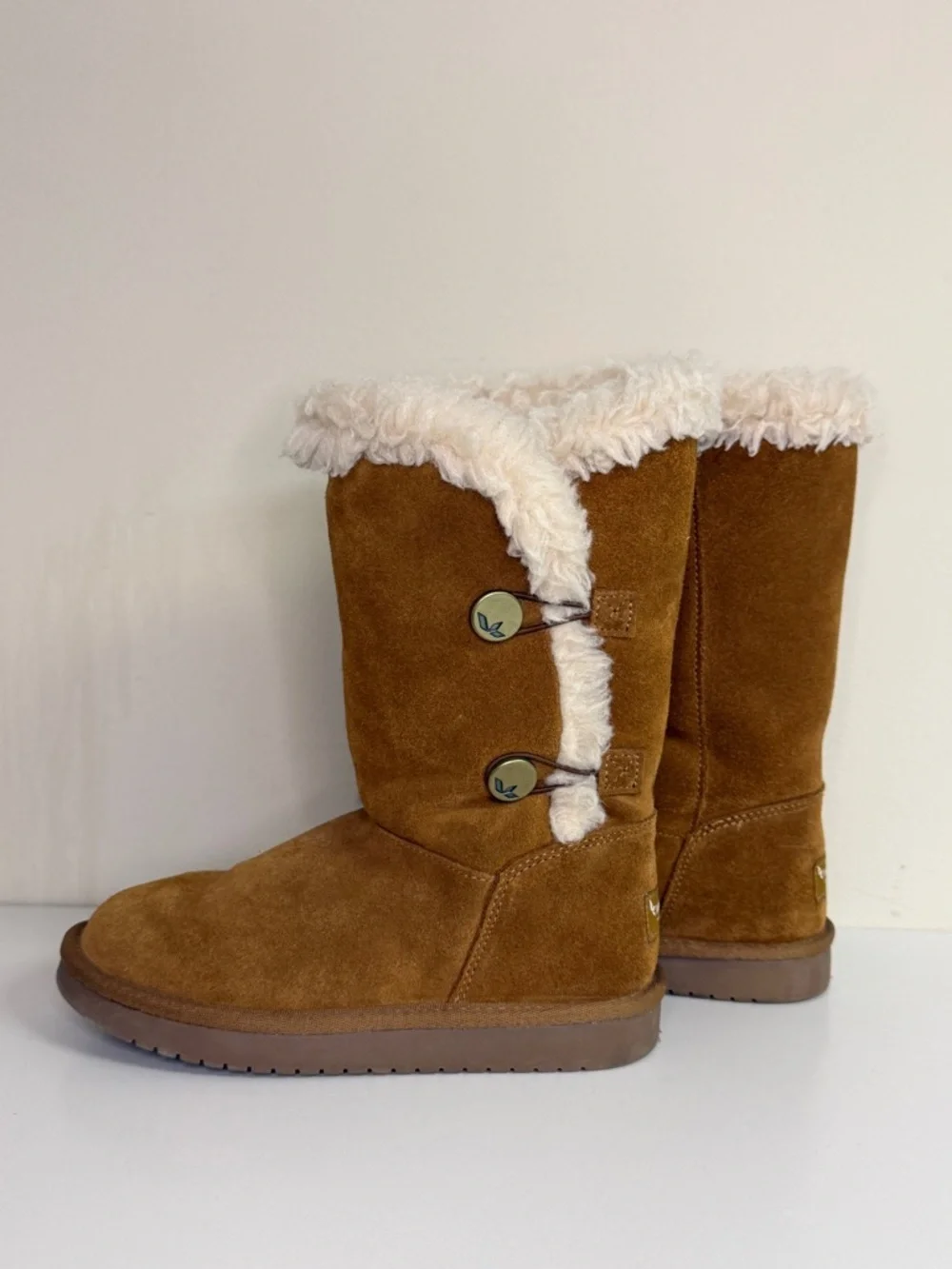 Koolaburra by Ugg: Girls' Kinslei Tall Chestnut Boots, Size 3